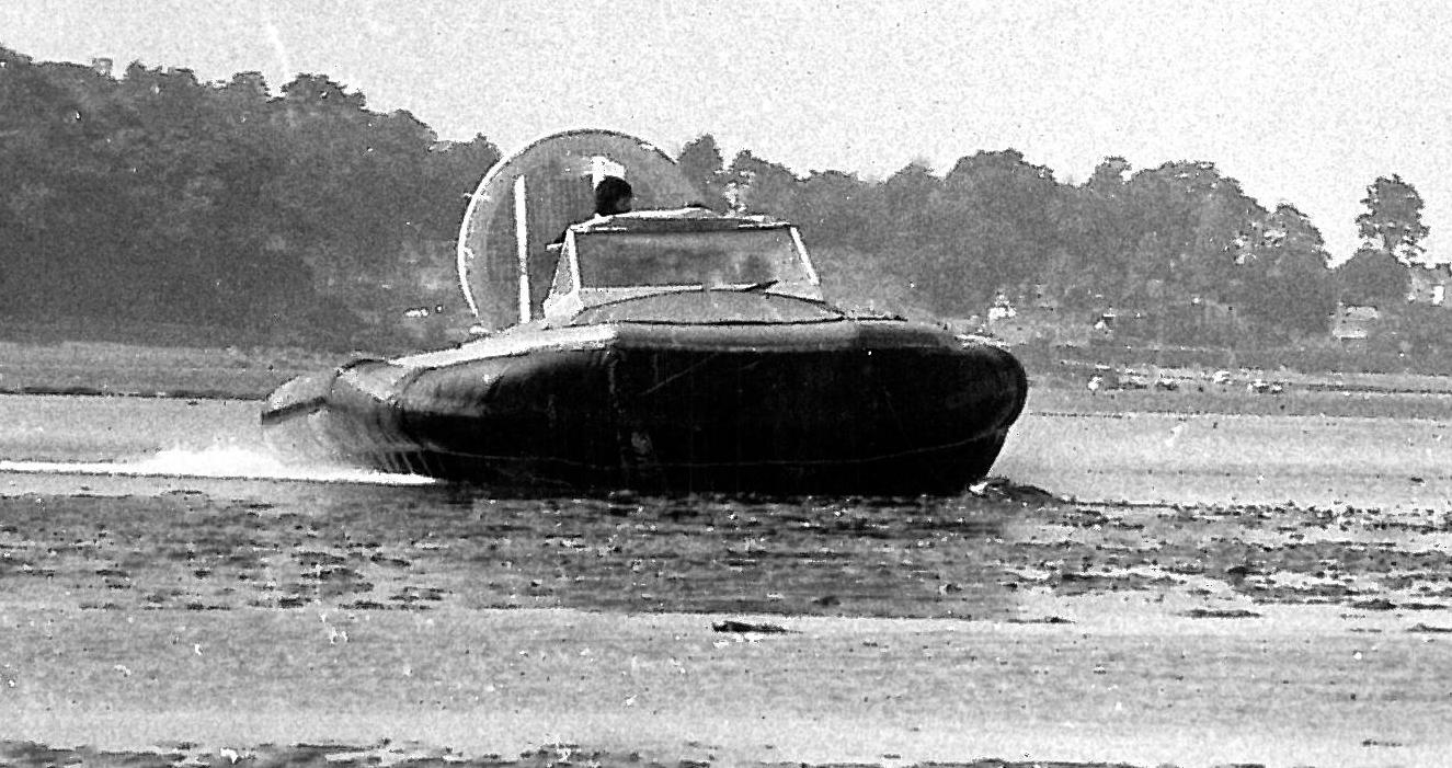 Historical griffon hovercraft on water Historical griffon hovercraft on water